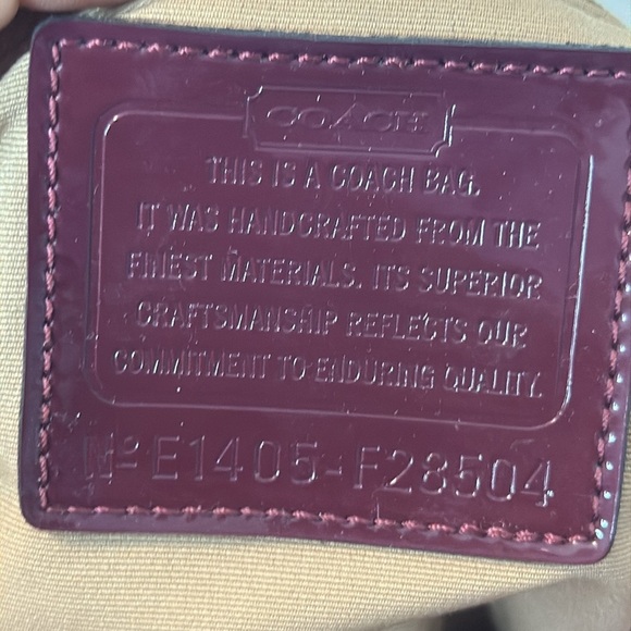 Coach | Signature C's Brown & Burgundy Shoulder Bag Crossbody - F28504 - Picture 6 of 6